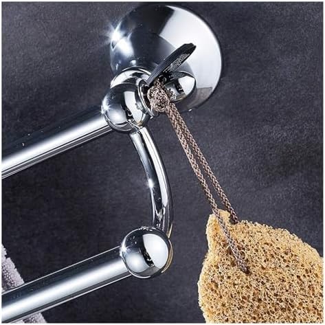 TiStm Double Towel Holder Stainless Steel Wall-Mounted Towel Rack