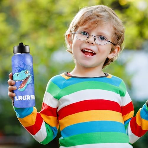 Custom Water Bottle for Kids Insulated Thermos with Name BPA-Free Durable