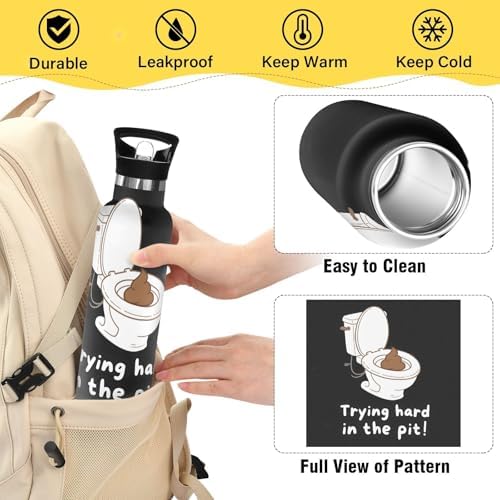 ALAZAFunny Kids Insulated Water Bottle