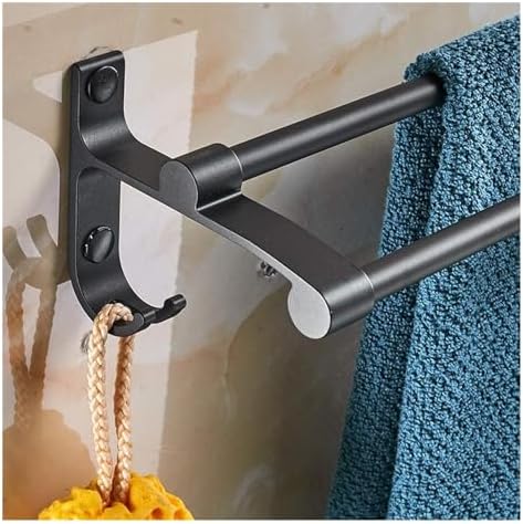 Double Bar Aluminum Towel Rack 38Cm