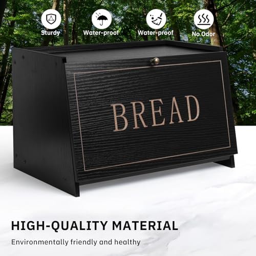 Large Capacity Wooden Bread Holder