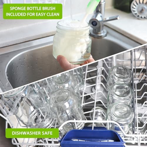 AuroTrends Mason Jars 8 oz with lids 30 pack