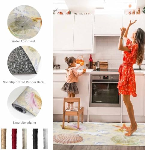 Experience Anti-Fatigue Comfort with Seashell Kitchen Rugs