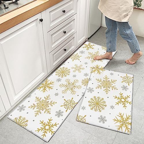 SODIKA Kitchen Rugs Anti-Fatigue Non-Slip Christmas Design