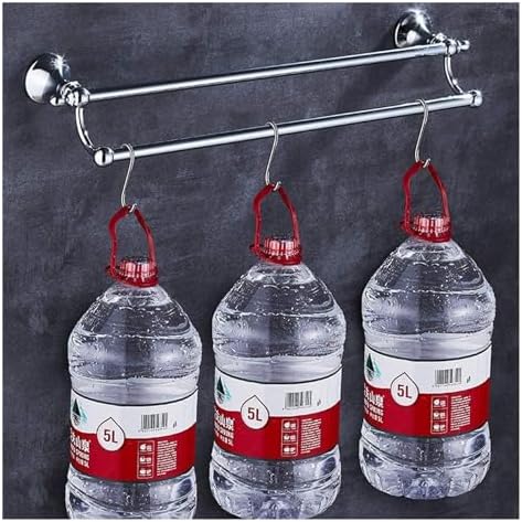 TiStm Double Towel Holder Stainless Steel Wall-Mounted Towel Rack