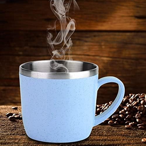220ml Insulated Coffee Cup with Wheat Straw Shell