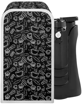 Annejudy Coffee Bread Print Electric Can Opener Cover