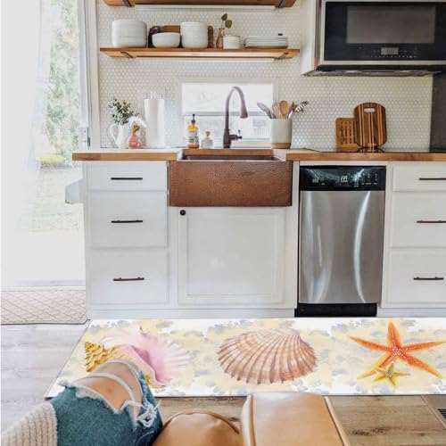 Experience Anti-Fatigue Comfort with Seashell Kitchen Rugs