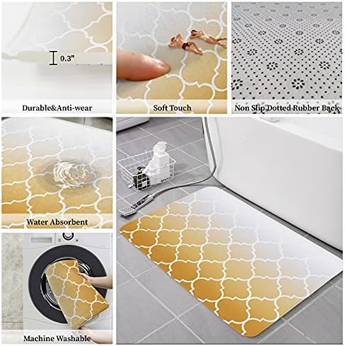 Libaoge Retro Kitchen Mat Set for Home anti-fatigue anti-slip