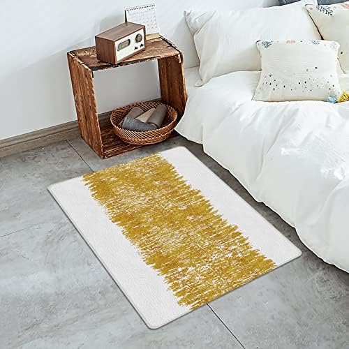 Yellow Antifatigue Kitchen Mat with Memory Foam and Antimicrobial 18x59 inches