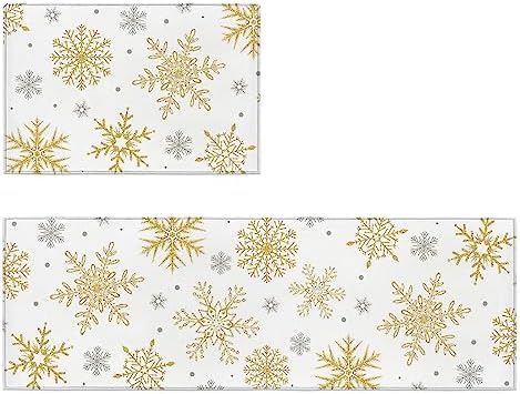 SODIKA Kitchen Rugs Anti-Fatigue Non-Slip Christmas Design
