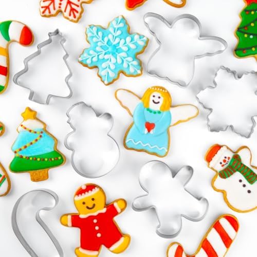 KELOFKO 6 Piece Christmas Cookie Cutter Set