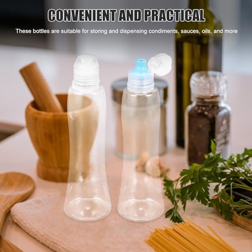 Jecompris 4-Piece Condiment Squeeze Bottles - Portable for Kids