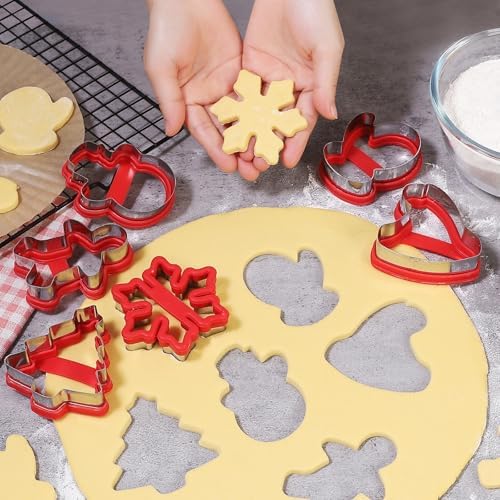 Christmas Cookie Cutters Set 6 Pcs Holiday Baking Tools