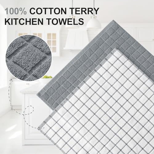 Homaxy Premium Cotton Kitchen Towels 16x28