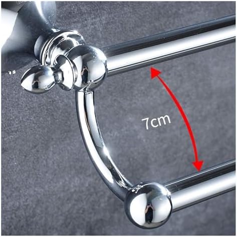 TiStm Double Towel Holder Stainless Steel Wall-Mounted Towel Rack