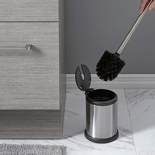 Stainless Steel 180 toilet brush matching lid elegant design fingerprint proof