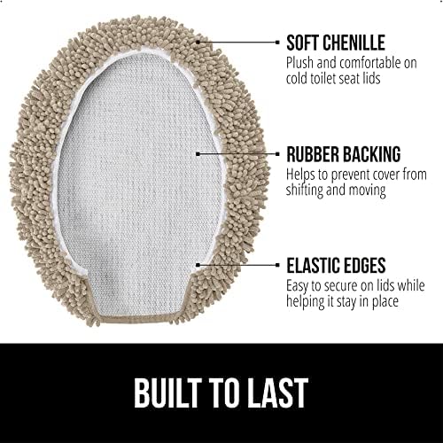 GORILLA GRIP Soft Chenille Toilet Lid Cover
