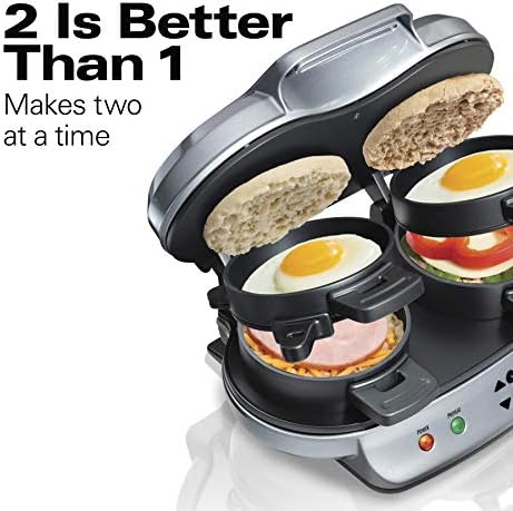 Hamilton Beach Smooth Touch Electric Can Opener with Dual Breakfast Sandwich Maker Silver