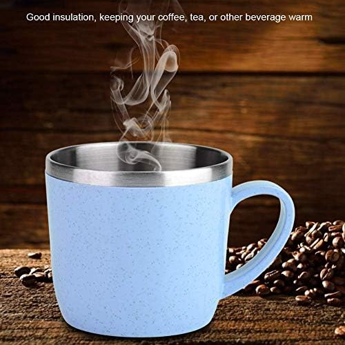 220ml Insulated Coffee Cup with Wheat Straw Shell