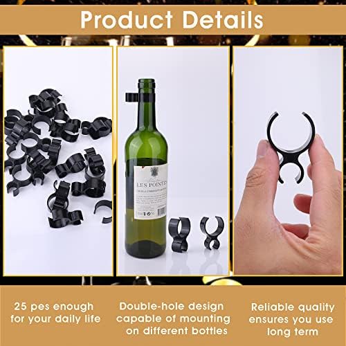 Aster 25-Piece Champagne Bottle Clips for Sparklers Party and Wedding Use