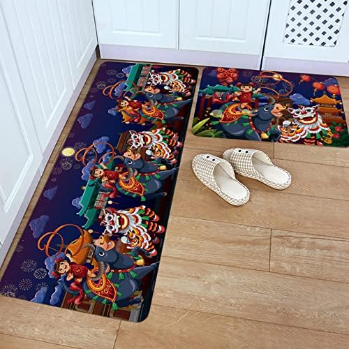 Lion Dance Kitchen and Bathroom Standing Mats