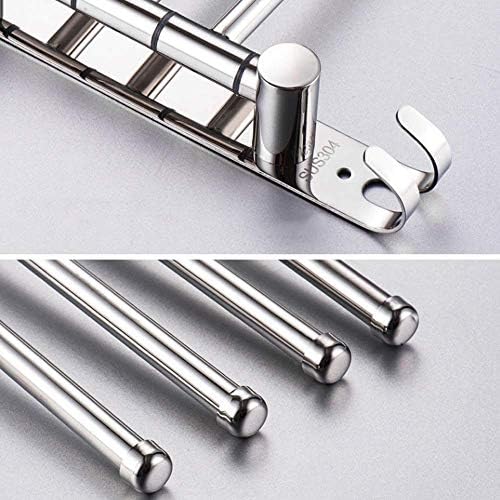 Stylish 4-Arm Stainless Steel Towel Rack