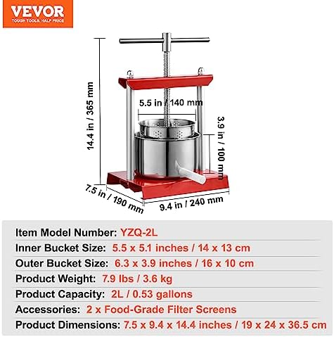 VEVOR Fruit Wine Press