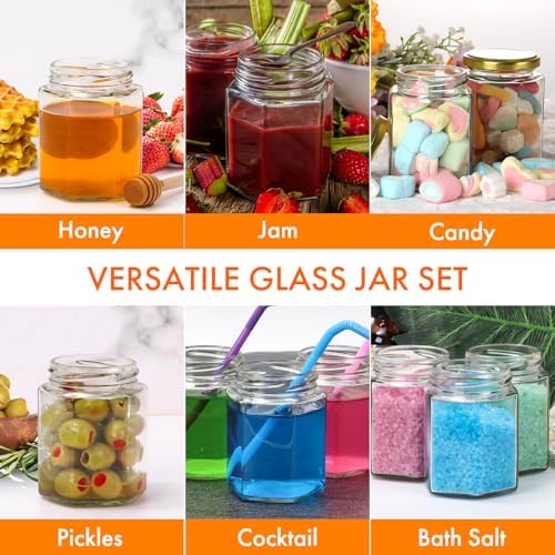 AuroTrends 9oz 6-Pack Honey Jars Set