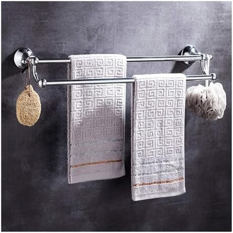 TiStm Double Towel Holder Stainless Steel Wall-Mounted Towel Rack