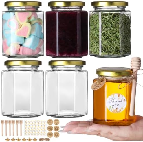 AuroTrends 9oz 6-Pack Honey Jars Set