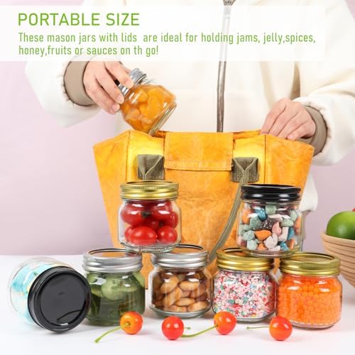 AuroTrends Mason Jars 8 oz with lids 30 pack