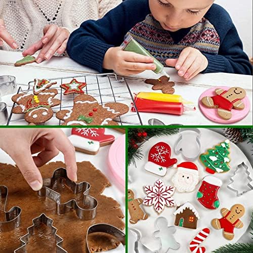 8 Piece Christmas Cookie Cutter Set Stainless Steel