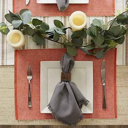 Rustic Napkin Rings Set of 6 Black