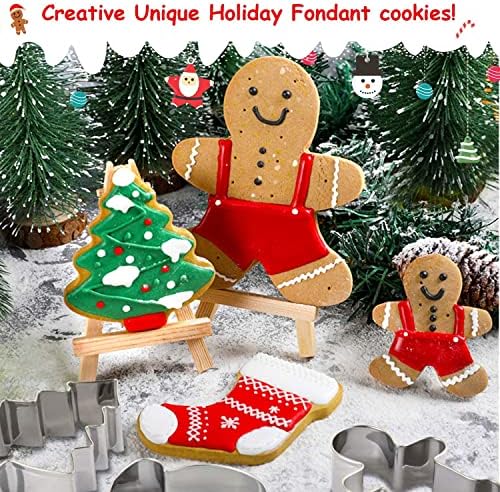 8 Piece Christmas Cookie Cutter Set Stainless Steel