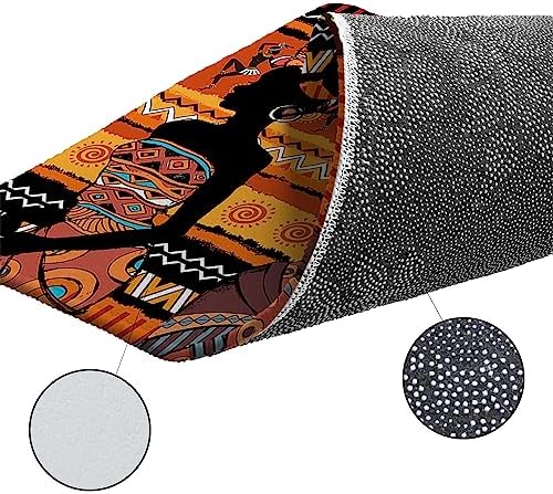 Carosoffe2-Piece Kitchen Bathroom Standing Rugs Set Black Women 16x2416x47