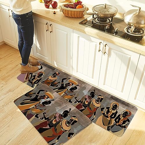 Carosaffe 2-Piece Kitchen Bathroom Mat Set