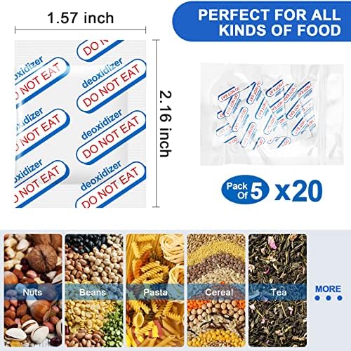 NIKUY500cc Oxygen Absorbers - Extend Food Storage 100 Count