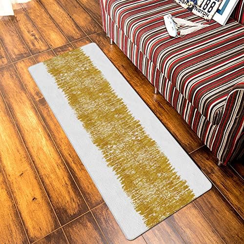 Yellow Antifatigue Kitchen Mat with Memory Foam and Antimicrobial 18x59 inches