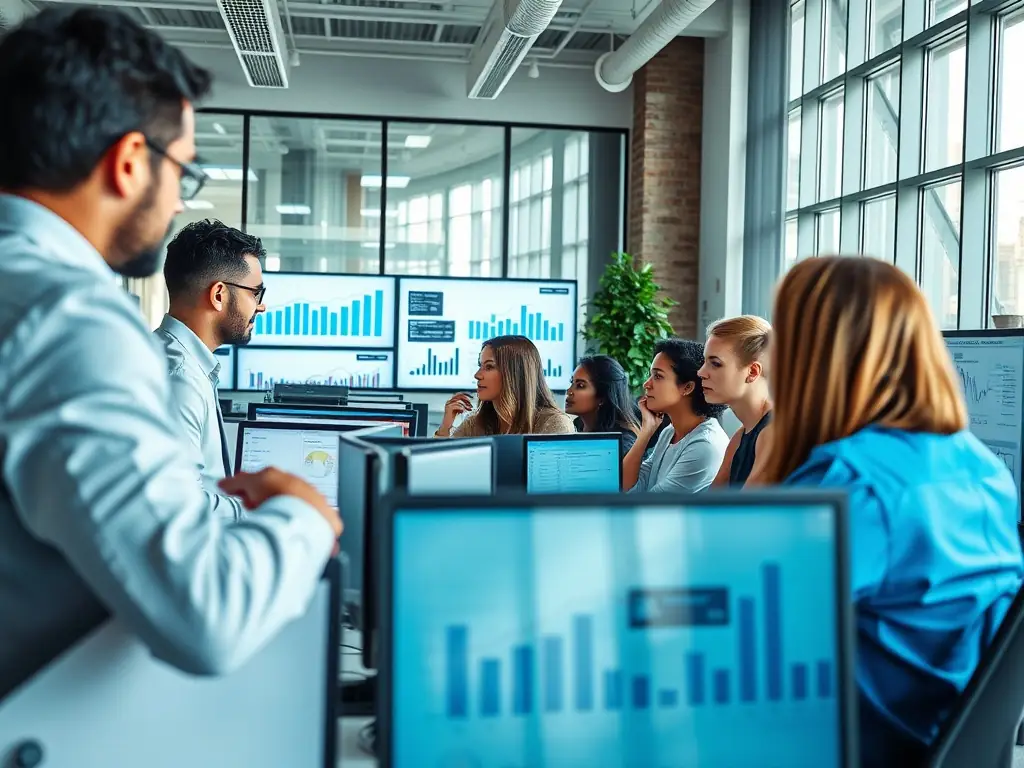An image showcasing a cognitive decision-making system analyzing data and generating insights.